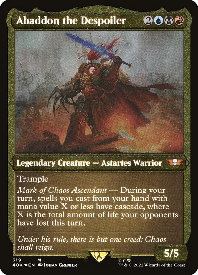 Abaddon the Despoiler (Display Commander) (Etched Foil) [Warhammer 40,000] - The Mythic Store | 24h Order Processing