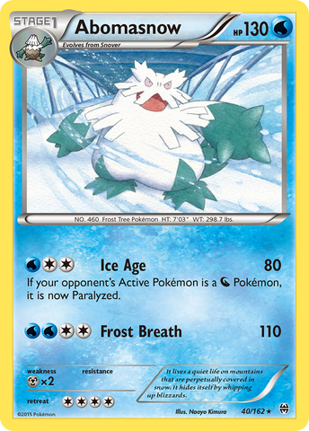 Abomasnow (40/162) [XY: BREAKthrough] - The Mythic Store | 24h Order Processing