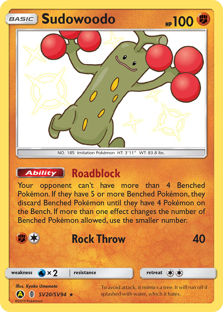 Sudowoodo (SV20/SV94) [Sun & Moon: Hidden Fates - Shiny Vault] - The Mythic Store | 24h Order Processing