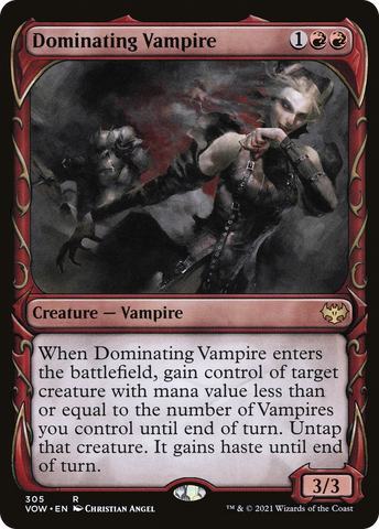 Dominating Vampire (Showcase Fang Frame) [Innistrad: Crimson Vow] - The Mythic Store | 24h Order Processing