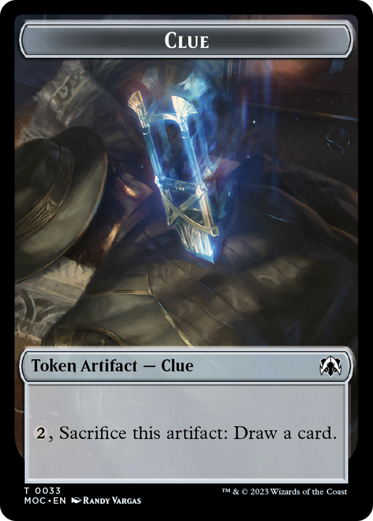 Golem // Clue Double-Sided Token [March of the Machine Commander Tokens] - The Mythic Store | 24h Order Processing
