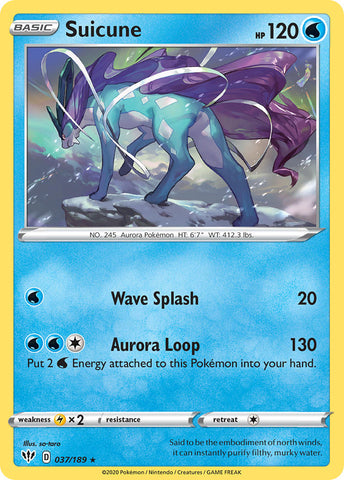 Suicune (037/189) (Theme Deck Exclusive) [Sword & Shield: Darkness Ablaze] - The Mythic Store | 24h Order Processing