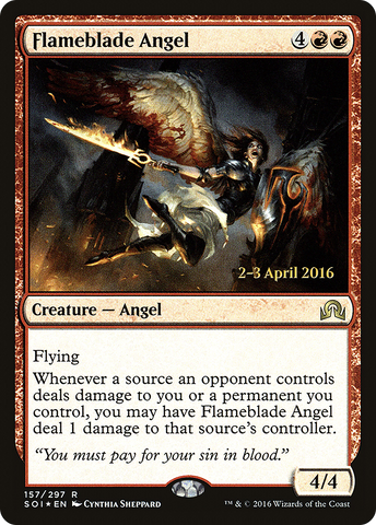 Flameblade Angel [Shadows over Innistrad Prerelease Promos] - The Mythic Store | 24h Order Processing