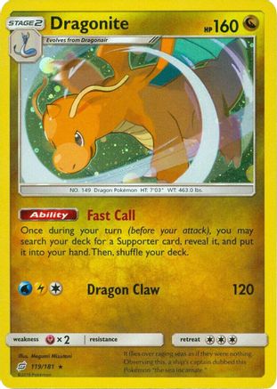 Dragonite (119/181) (Cosmos Holo) [Sun & Moon: Team Up] - The Mythic Store | 24h Order Processing
