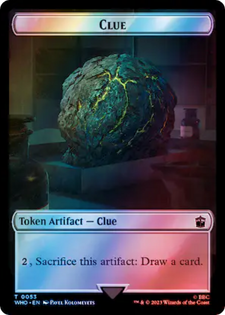 Fish // Clue (0053) Double-Sided Token (Surge Foil) [Doctor Who Tokens] - The Mythic Store | 24h Order Processing