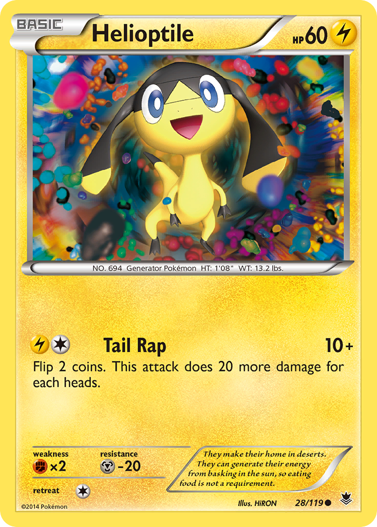 Helioptile (28/119) [XY: Phantom Forces] - The Mythic Store | 24h Order Processing