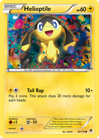 Helioptile (28/119) [XY: Phantom Forces] - The Mythic Store | 24h Order Processing