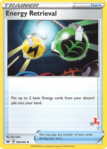 Energy Retrieval (160/202) (Cinderace Stamp #37) [Battle Academy 2022] - The Mythic Store | 24h Order Processing
