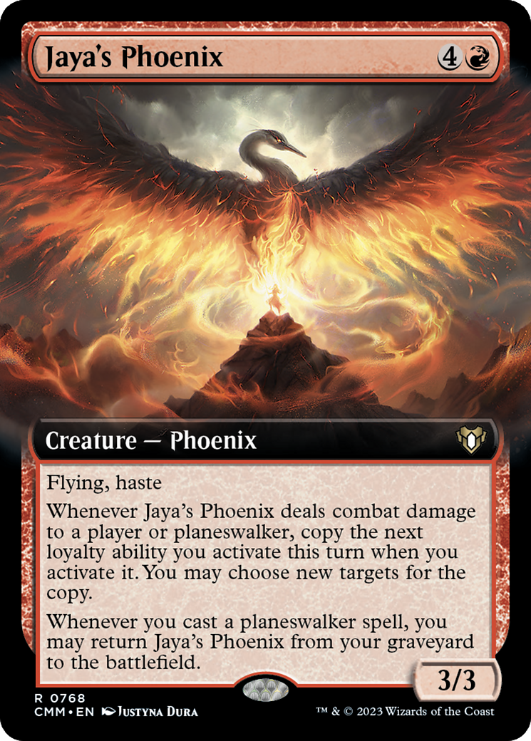 Jaya's Phoenix (Extended Art) [Commander Masters] - The Mythic Store | 24h Order Processing