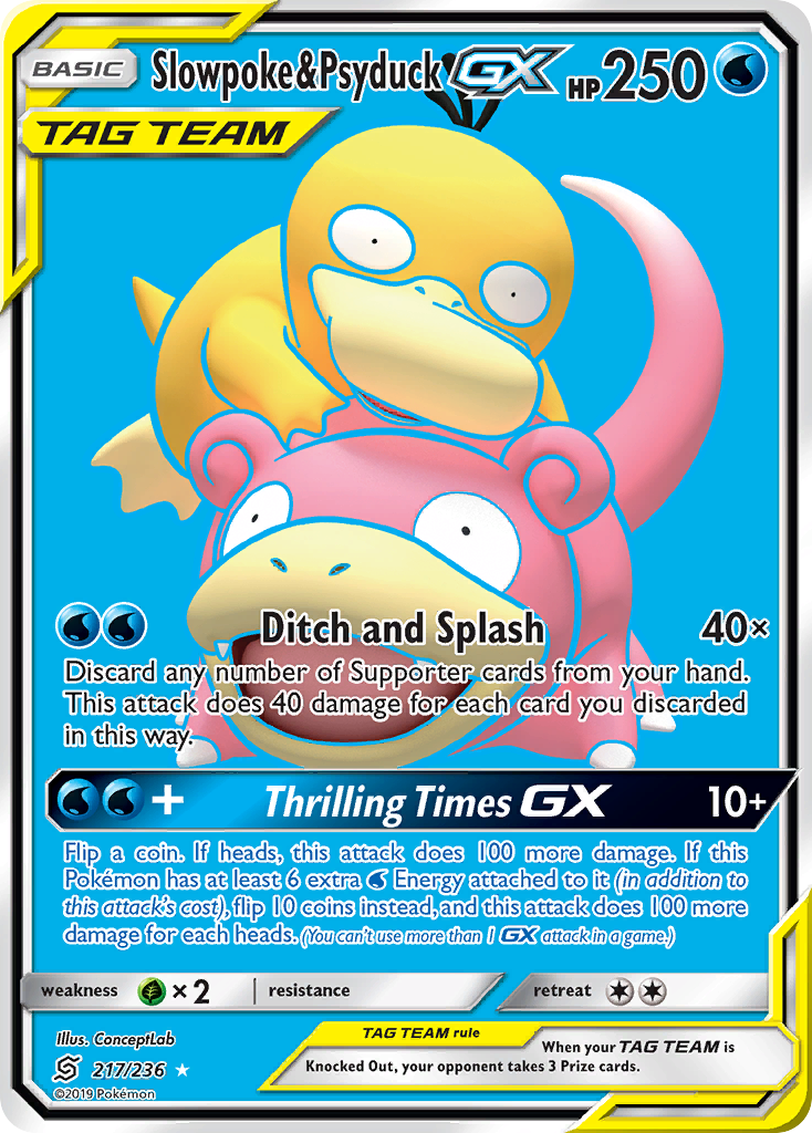 Slowpoke & Psyduck GX (217/236) [Sun & Moon: Unified Minds] - The Mythic Store | 24h Order Processing