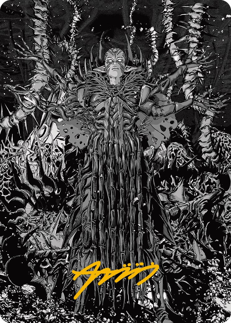 Nissa, Ascended Animist Art Card (Gold-Stamped Signature) [Phyrexia: All Will Be One Art Series] - The Mythic Store | 24h Order Processing