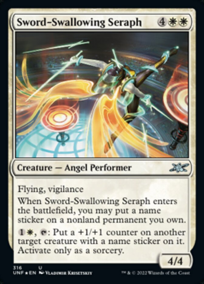 Sword-Swallowing Seraph (Galaxy Foil) [Unfinity] - The Mythic Store | 24h Order Processing