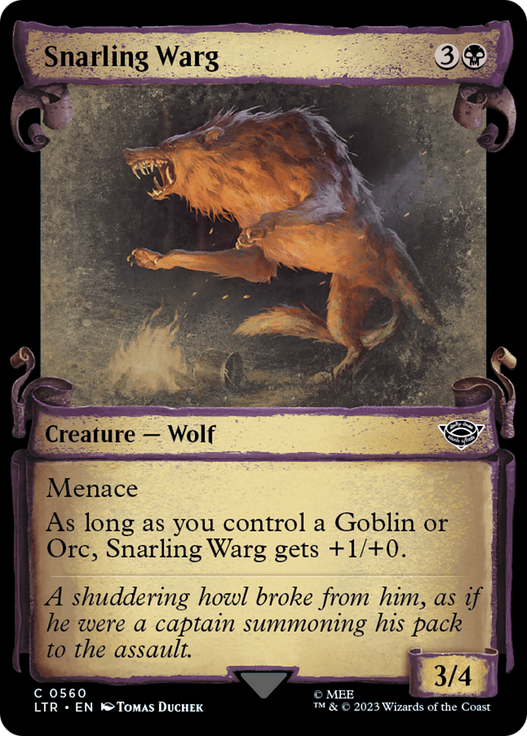 Snarling Warg [The Lord of the Rings: Tales of Middle-Earth Showcase Scrolls] - The Mythic Store | 24h Order Processing