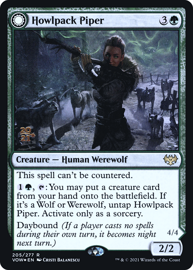 Howlpack Piper // Wildsong Howler [Innistrad: Crimson Vow Prerelease Promos] - The Mythic Store | 24h Order Processing