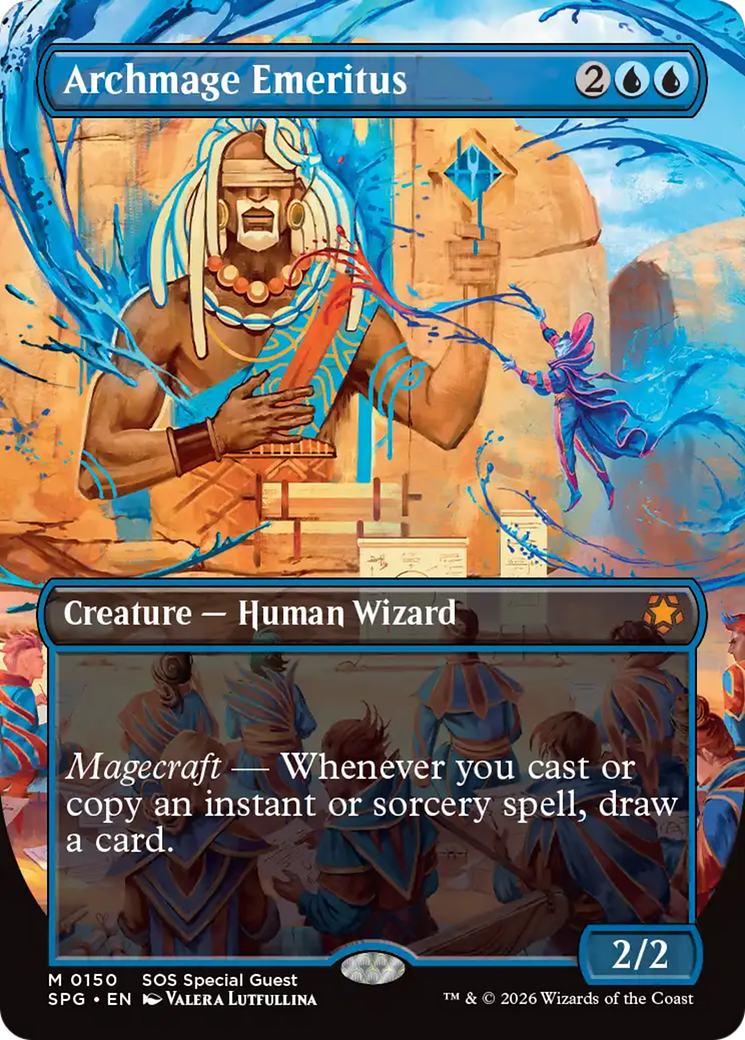 Archmage Emeritus (Borderless) [Secrets of Strixhaven Special Guests] - The Mythic Store | 24h Order Processing