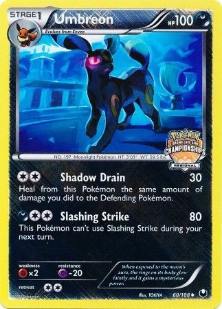 Umbreon (60/108) (Regional Championship Promo) [Black & White: Dark Explorers] - The Mythic Store | 24h Order Processing