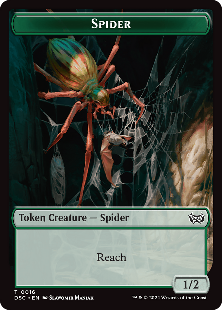 Insect (0012) // Spider Double-Sided Token [Duskmourn: House of Horror Commander Tokens] - The Mythic Store | 24h Order Processing