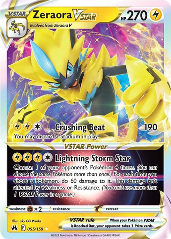 Zeraora VSTAR (055/159) [Sword & Shield: Crown Zenith] - The Mythic Store | 24h Order Processing