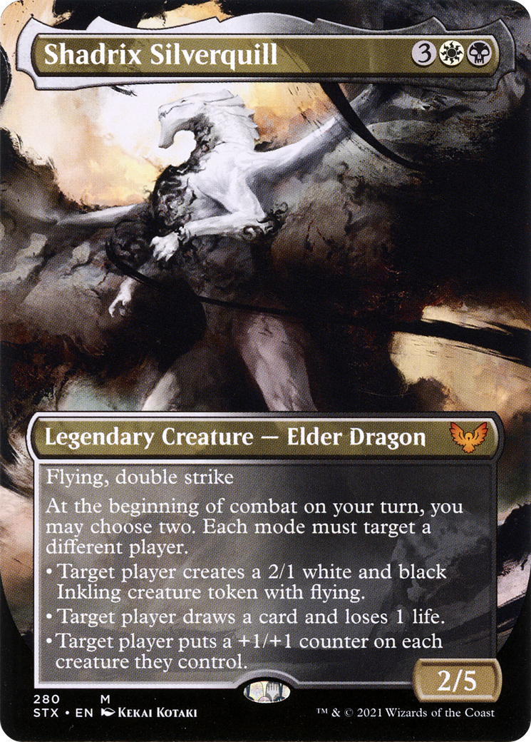 Shadrix Silverquill (Borderless Alternate Art) [Strixhaven: School of Mages] - The Mythic Store | 24h Order Processing