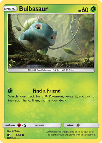 Bulbasaur (1/18) [Sun & Moon: Detective Pikachu] - The Mythic Store | 24h Order Processing
