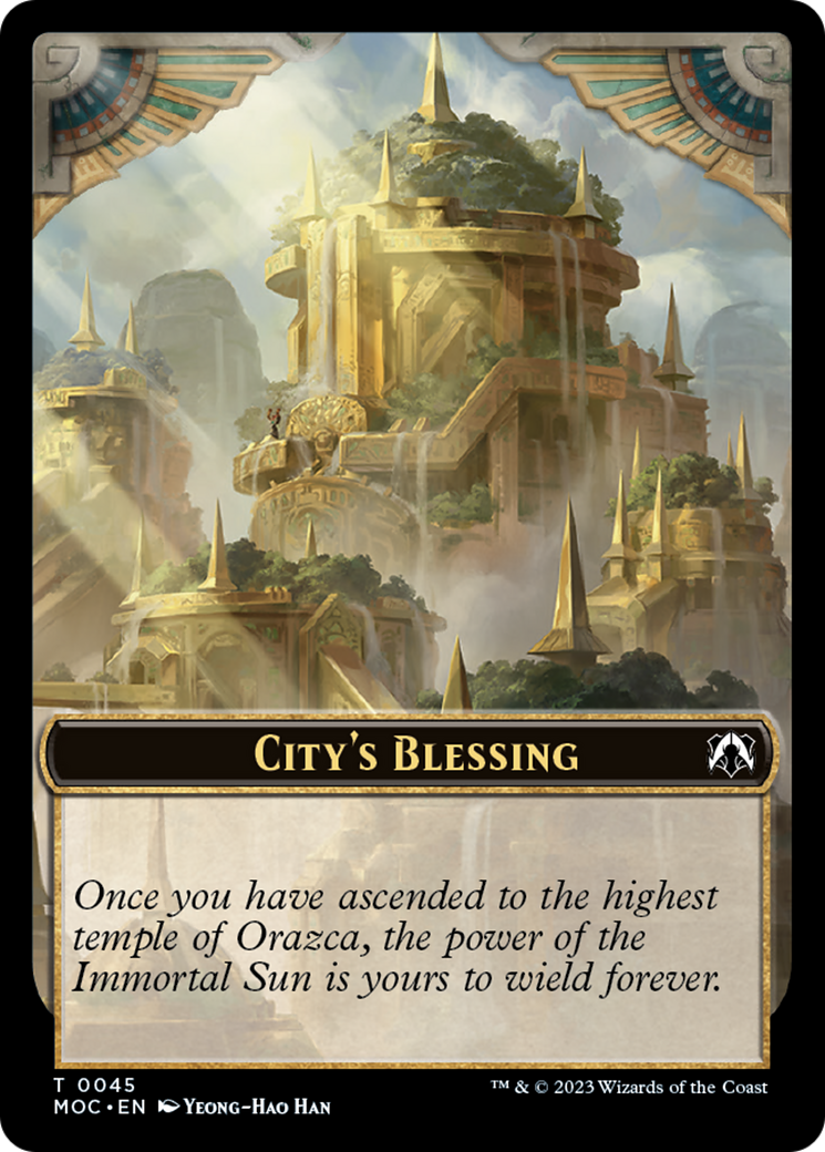 Elephant // City's Blessing Double-Sided Token [March of the Machine Commander Tokens] - The Mythic Store | 24h Order Processing