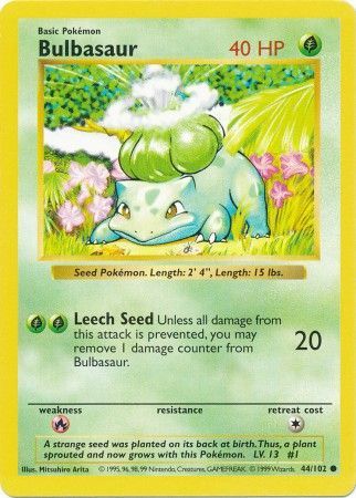 Bulbasaur (44/102) [Base Set Shadowless Unlimited] - The Mythic Store | 24h Order Processing