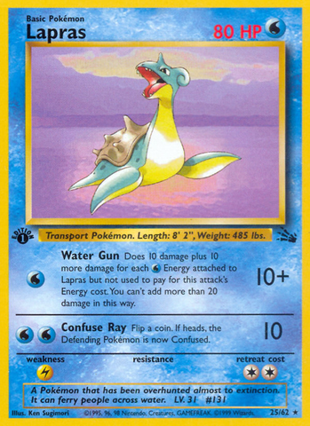 Lapras (25/62) [Fossil 1st Edition] - The Mythic Store | 24h Order Processing