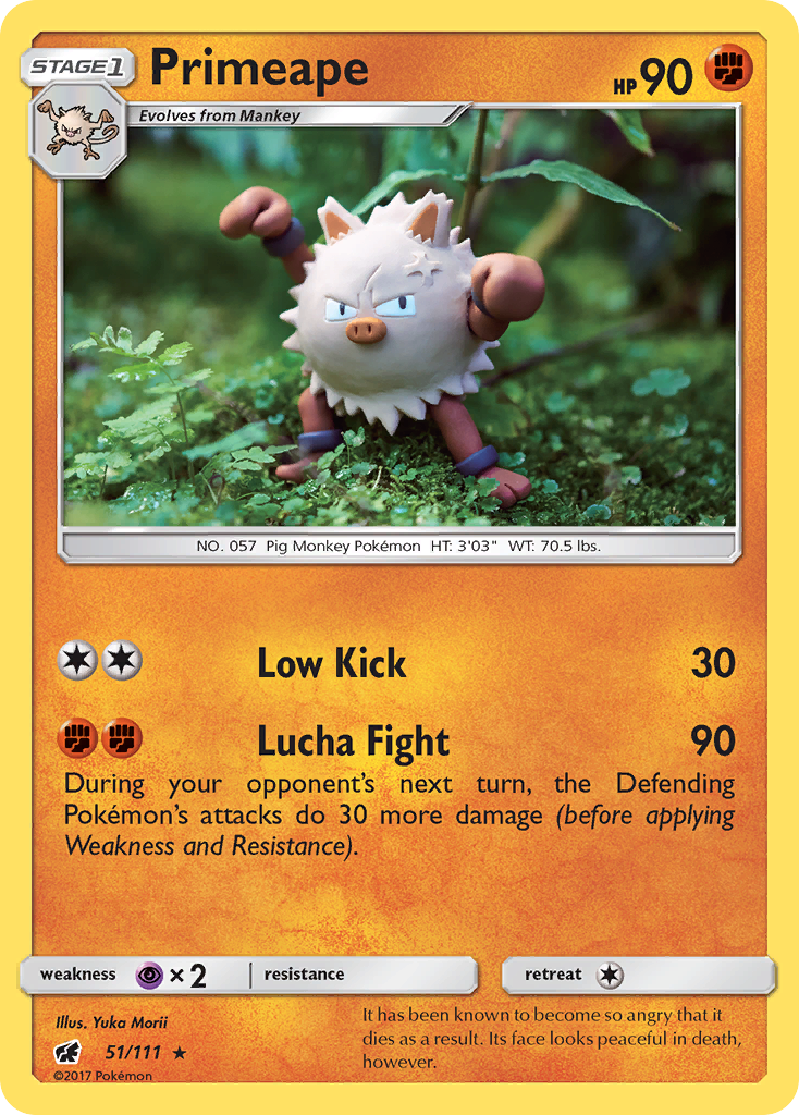 Primeape (51/111) [Sun & Moon: Crimson Invasion] - The Mythic Store | 24h Order Processing