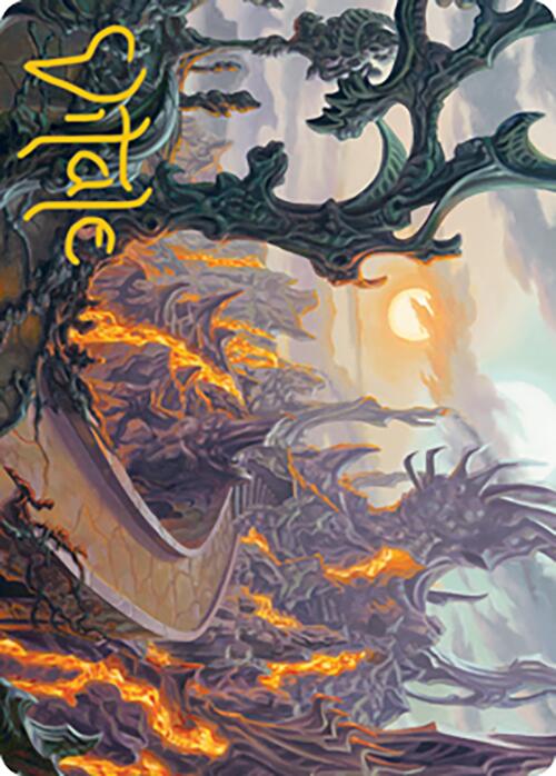 Drossforge Bridge Art Card (Gold-Stamped Signature) [Modern Horizons 2 Art Series] - The Mythic Store | 24h Order Processing