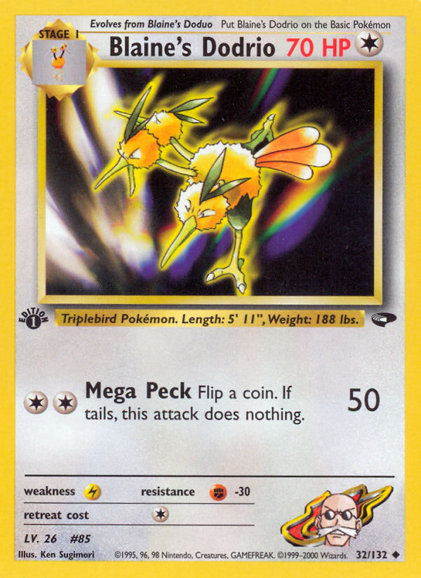 Blaine's Dodrio (32/132) [Gym Challenge 1st Edition] - The Mythic Store | 24h Order Processing
