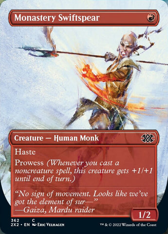 Monastery Swiftspear (Borderless Alternate Art) [Double Masters 2022] - The Mythic Store | 24h Order Processing