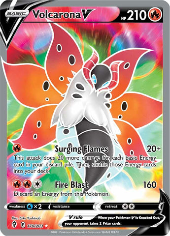 Volcarona V (170/203) [Sword & Shield: Evolving Skies] - The Mythic Store | 24h Order Processing