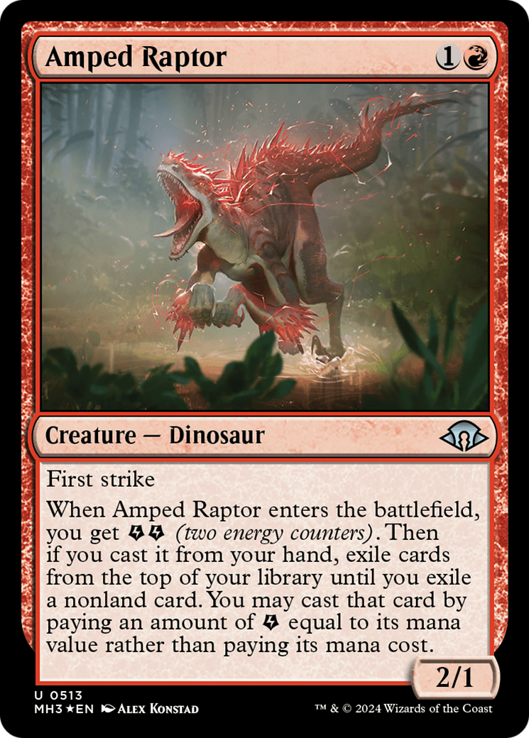 Amped Raptor (Ripple Foil) [Modern Horizons 3] - The Mythic Store | 24h Order Processing