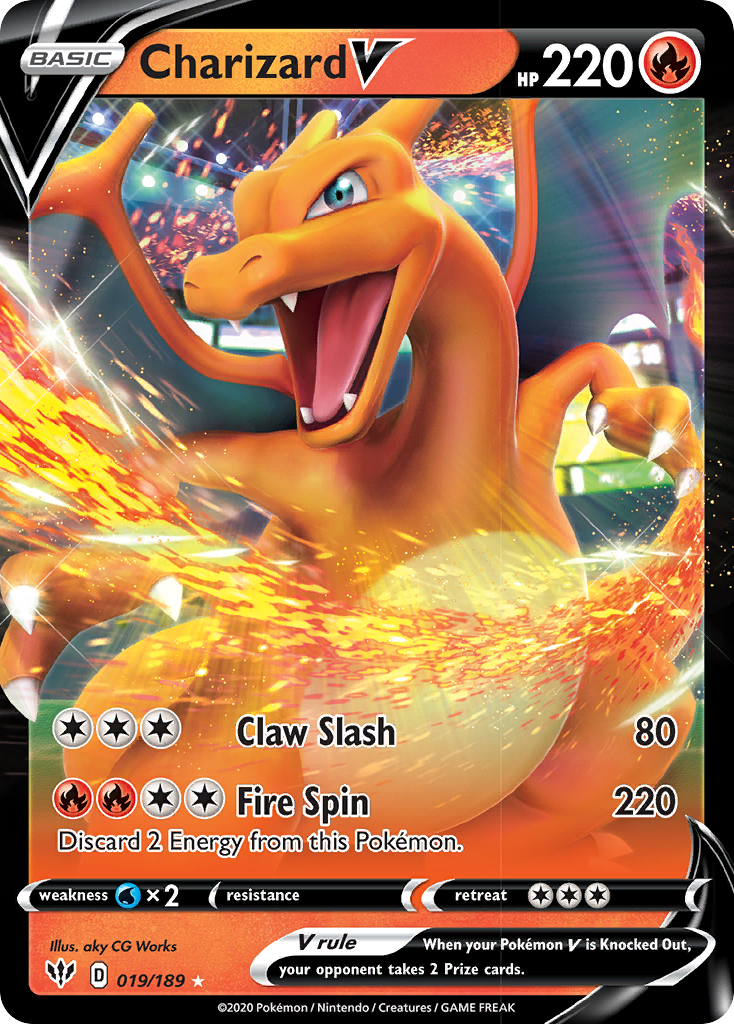 Charizard V (019/189) [Sword & Shield: Darkness Ablaze] - The Mythic Store | 24h Order Processing