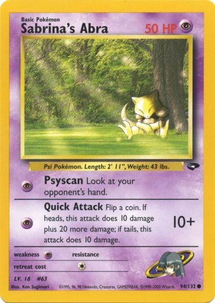 Sabrina's Abra (94/132) [Gym Challenge Unlimited] - The Mythic Store | 24h Order Processing
