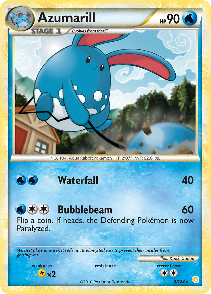 Azumarill (2/123) [HeartGold & SoulSilver: Base Set] - The Mythic Store | 24h Order Processing