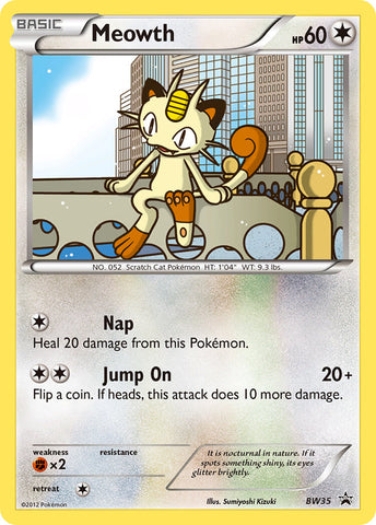 Meowth (BW35) (Cosmos Holo) [Black & White: Black Star Promos] - The Mythic Store | 24h Order Processing