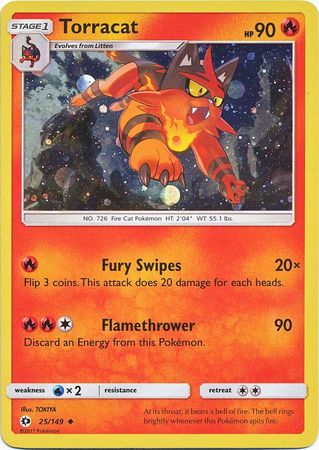 Torracat (25/149) (Cosmos Holo) [Sun & Moon: Base Set] - The Mythic Store | 24h Order Processing