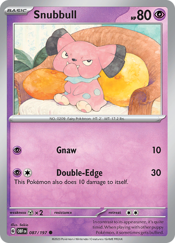 Snubbull (087/197) [Scarlet & Violet: Obsidian Flames] - The Mythic Store | 24h Order Processing