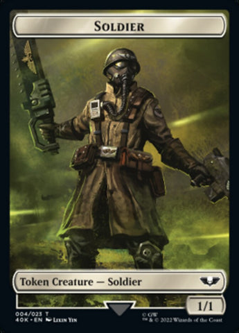 Soldier (004) // Vanguard Suppressor Double-Sided Token (Surge Foil) [Warhammer 40,000 Tokens] - The Mythic Store | 24h Order Processing