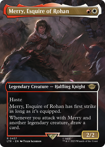Merry, Esquire of Rohan (Borderless Alternate Art) [The Lord of the Rings: Tales of Middle-Earth] - The Mythic Store | 24h Order Processing