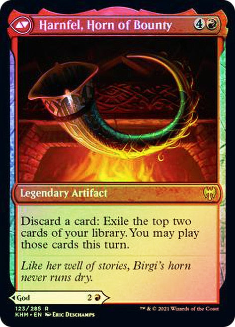 Birgi, God of Storytelling // Harnfel, Horn of Bounty [Kaldheim Prerelease Promos] - The Mythic Store | 24h Order Processing