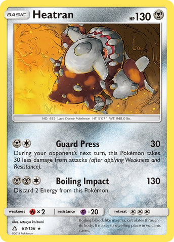 Heatran (88/156) (Prerelease Kit Exclusive) (Theme Deck Exclusive) [Sun & Moon: Ultra Prism] - The Mythic Store | 24h Order Processing