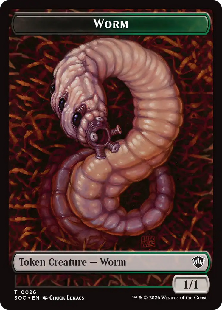 Eldrazi Spawn // Worm Double-Sided Token [Secrets of Strixhaven Commander Tokens] - The Mythic Store | 24h Order Processing