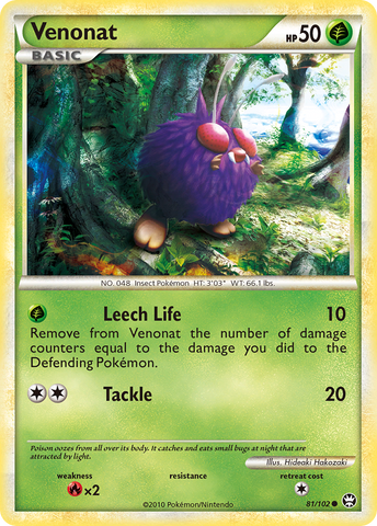 Venonat (81/102) [HeartGold & SoulSilver: Triumphant] - The Mythic Store | 24h Order Processing