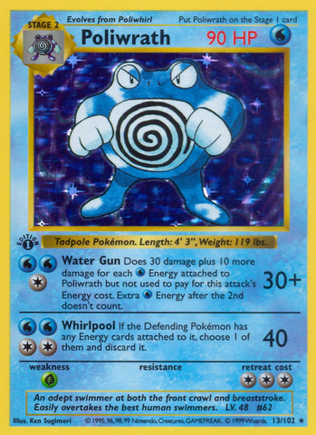 Poliwrath (13/102) (Shadowless) [Base Set 1st Edition] - The Mythic Store | 24h Order Processing