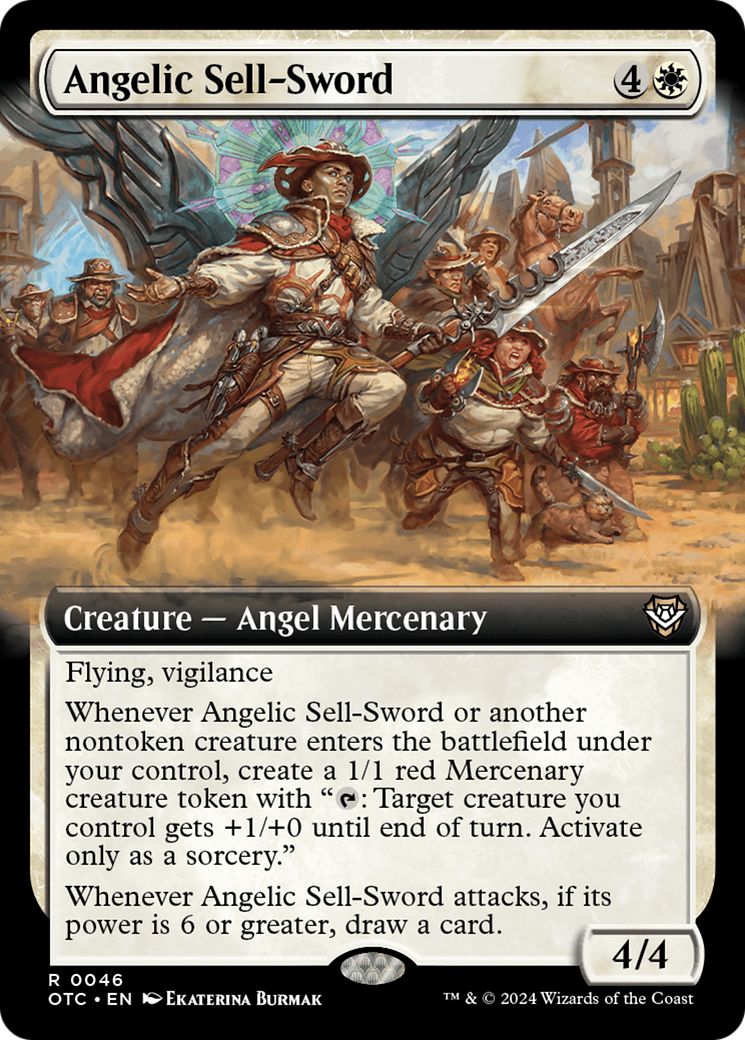 Angelic Sell-Sword (Extended Art) [Outlaws of Thunder Junction Commander] - The Mythic Store | 24h Order Processing