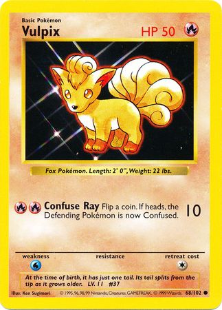 Vulpix (68/102) [Base Set Shadowless Unlimited] - The Mythic Store | 24h Order Processing