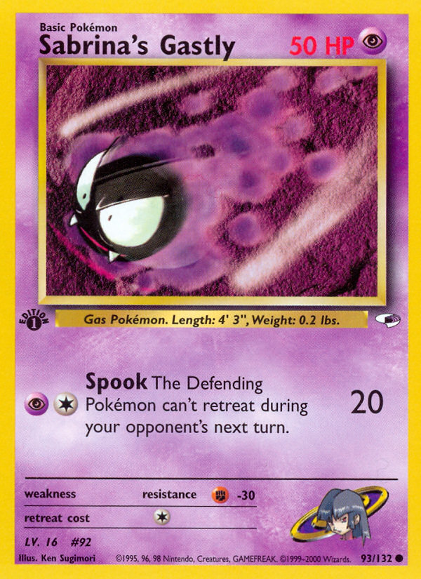 Sabrina's Gastly (93/132) [Gym Heroes 1st Edition] - The Mythic Store | 24h Order Processing