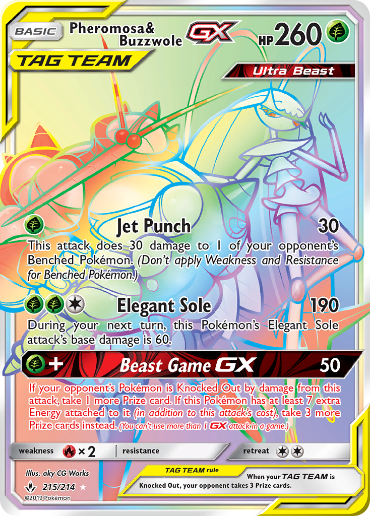 Pheromosa & Buzzwole GX (215/214) [Sun & Moon: Unbroken Bonds] - The Mythic Store | 24h Order Processing